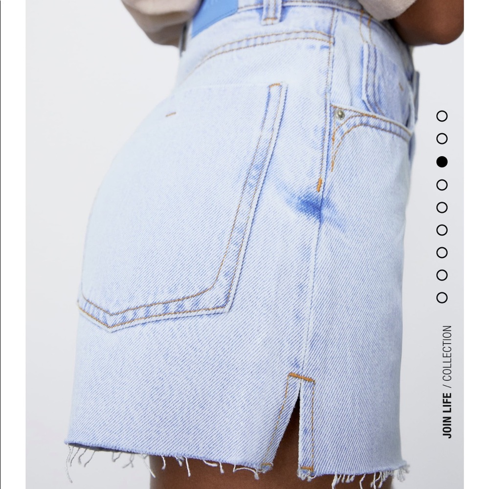 Zara High Rise Denim Shorts - Picture 4 of 5